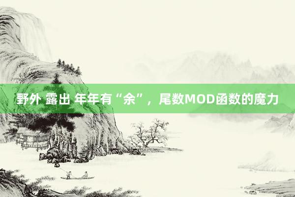 野外 露出 年年有“余”，尾数MOD函数的魔力